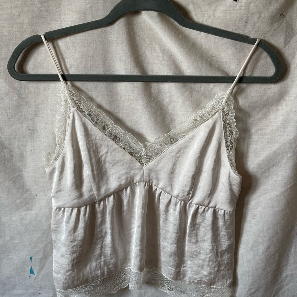 Aritzia Little Moon silk lace cami